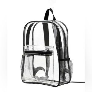 Clear Backpack with black borders
Measurements 11*5.1*15 inches